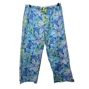 Lilly Pulitzer Blue & Green Floral Pajama Pants